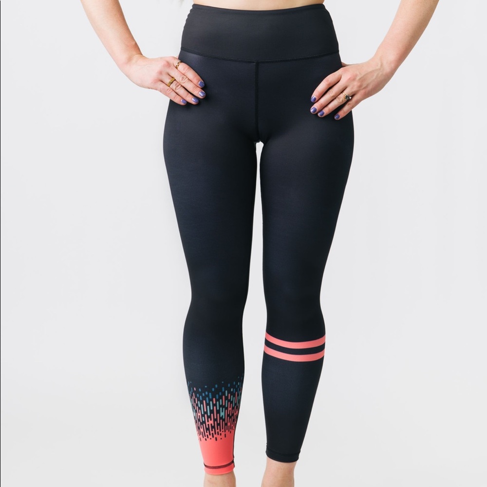 Zyia Coral Grid Light n Tight Hi-Rise 7/8 24" sz2